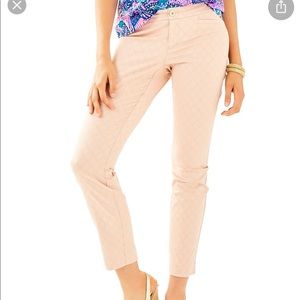 Lilly Pulitzer Kelly skinny ankle pant Sz4 pink